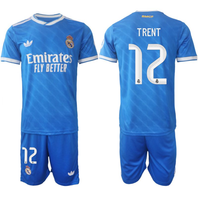 Men 2025-2026 Club Real Madrid away blue #12 Soccer Jersey
